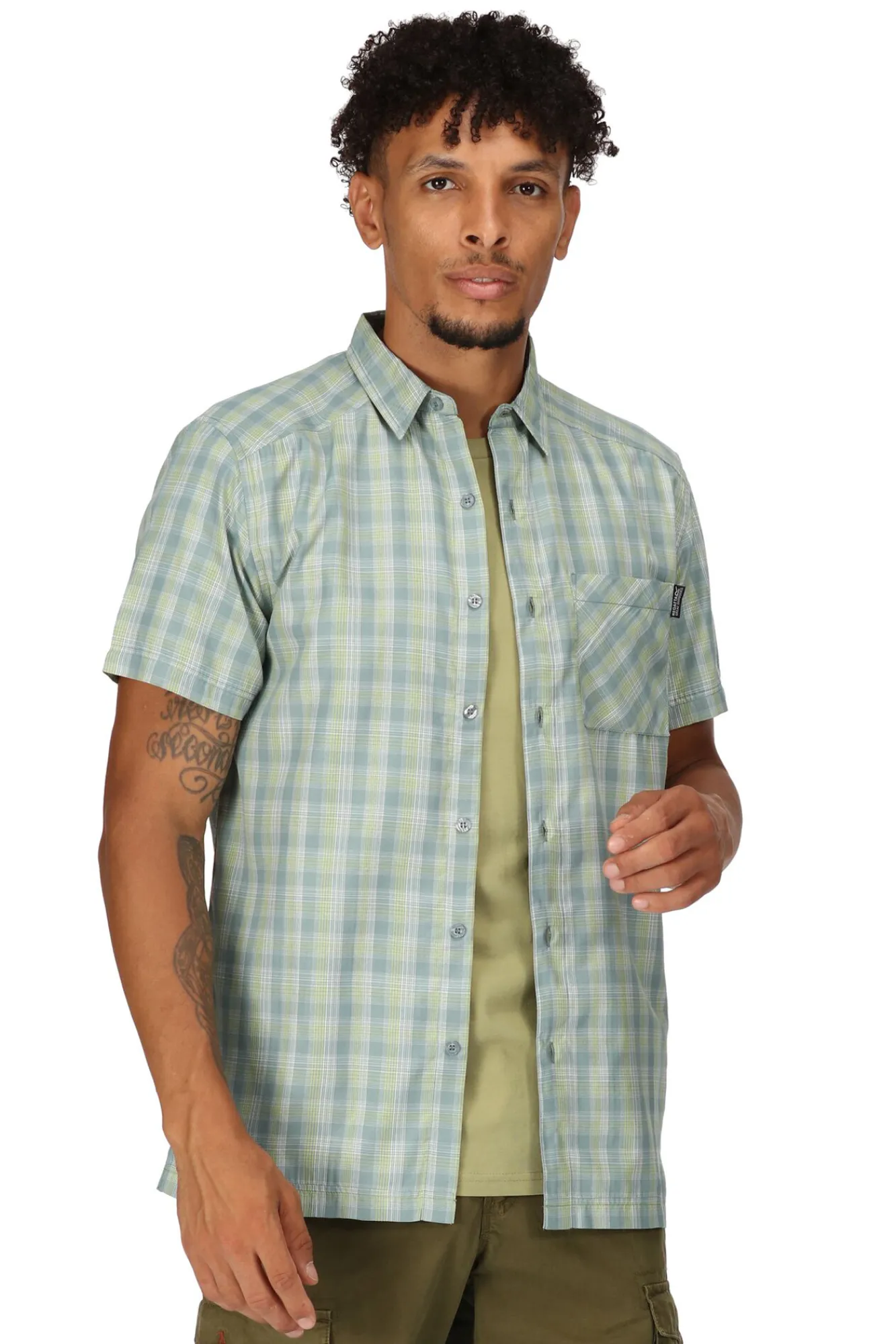 Regatta Camisa De Cuadros Kalambo Vii Kaki Claro Sale