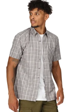 Regatta Camisa De Cuadros Kalambo Vii Gris Medio Discount
