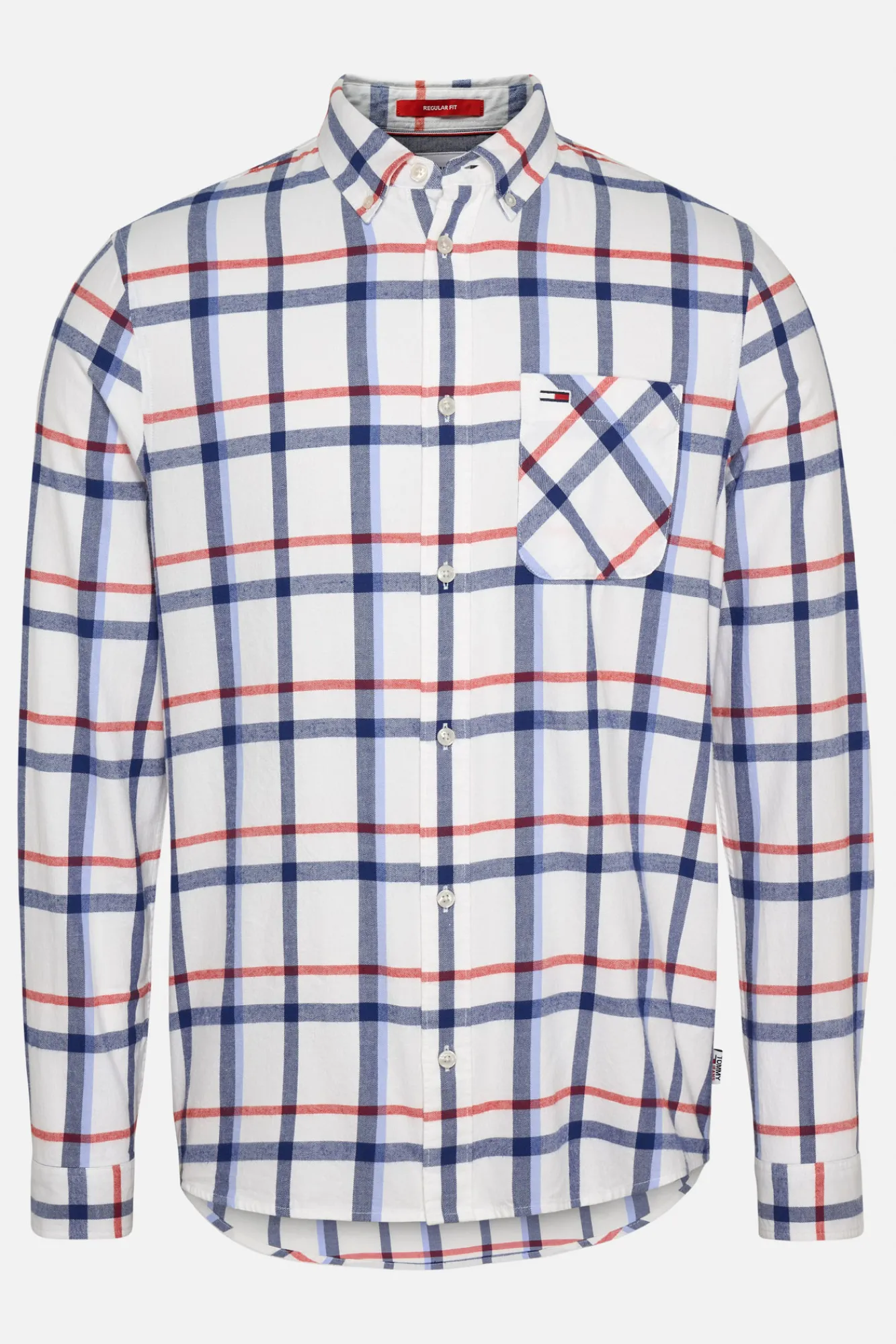 Tommy Jeans Camisa De Cuadros Con Bolsillo Blanco