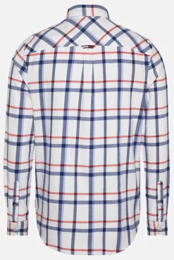 Tommy Jeans Camisa De Cuadros Con Bolsillo Blanco