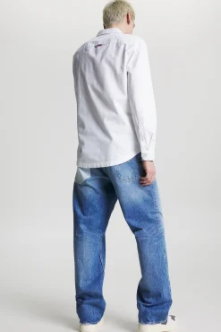 Tommy Jeans Camisa De Hombre De Manga Larga . Blanco
