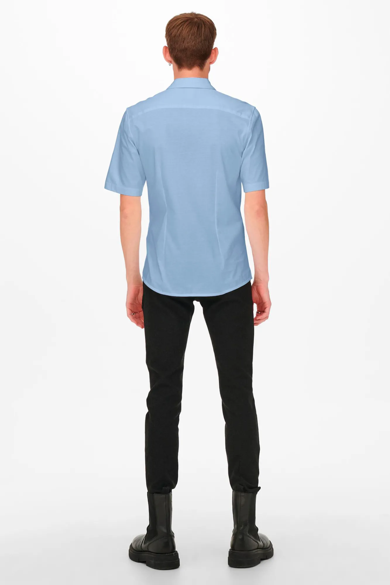 Only & Sons Camisa De Manga Larga Con Botones Azul Claro Clearance