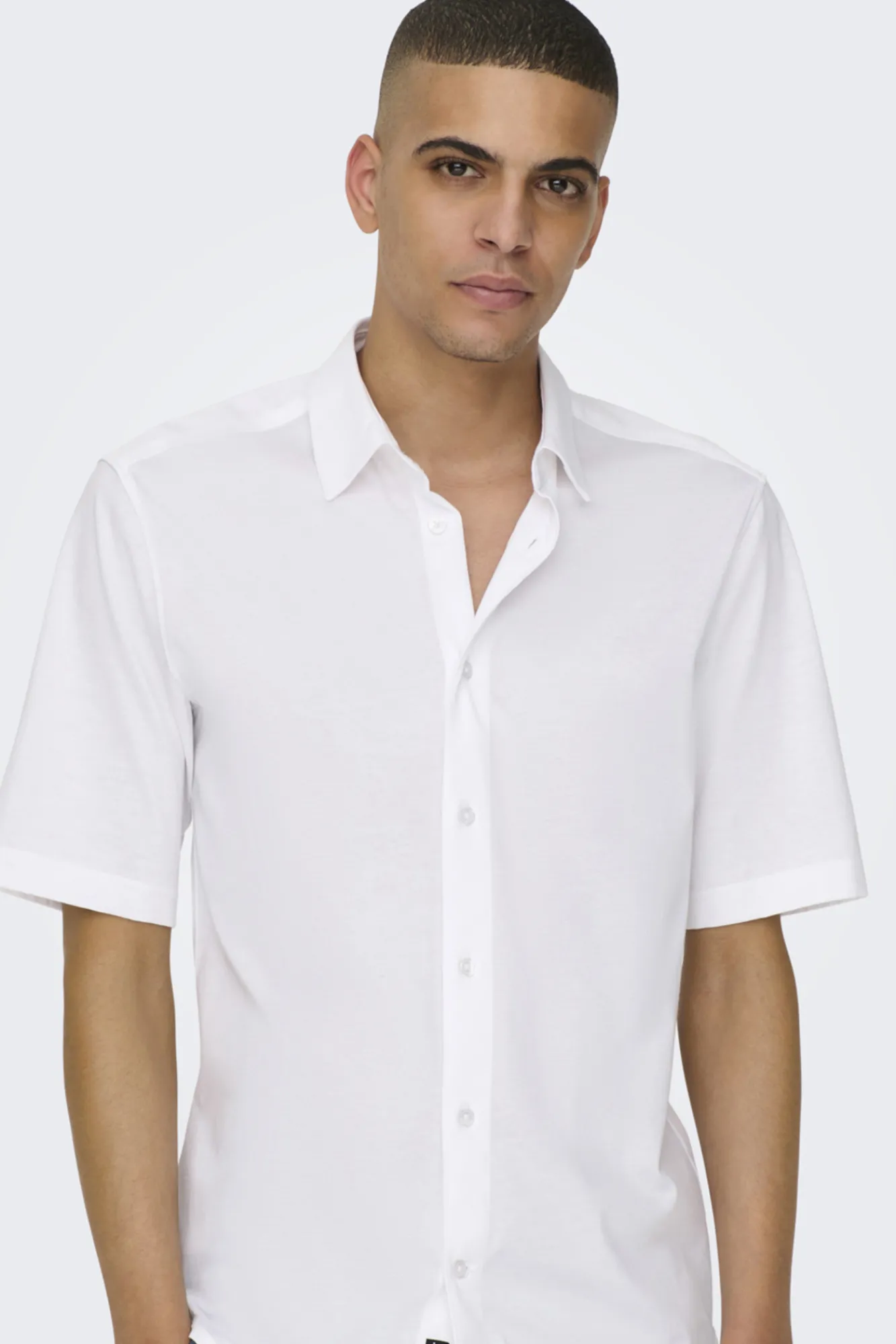 Only & Sons Camisa De Manga Larga Con Botones Blanco Outlet