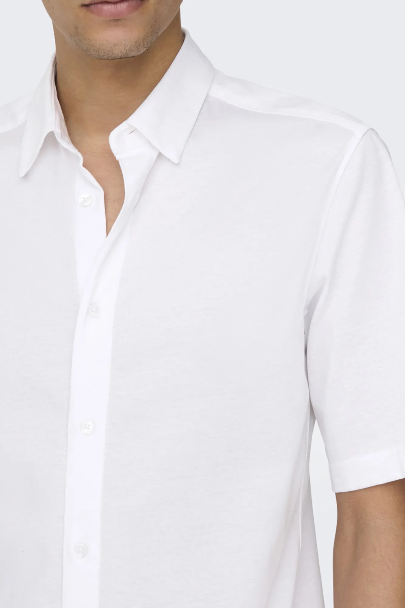 Only & Sons Camisa De Manga Larga Con Botones Blanco Outlet