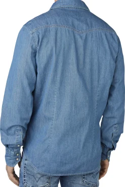 Pepe Jeans Camisa Denim De Hombre Manga Larga. Azul Medio Sale