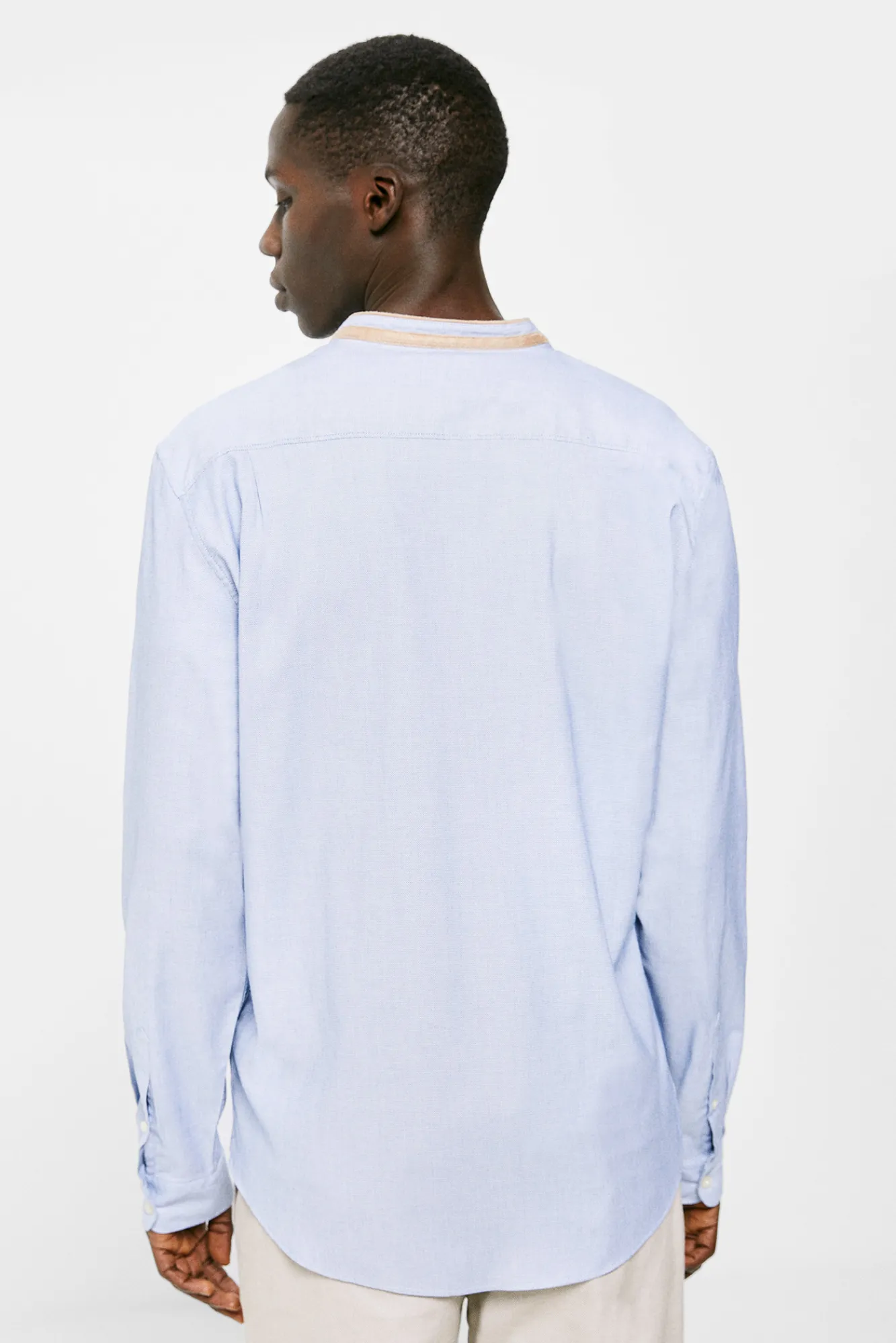 * Camisa Dobby Mao Azul Medio