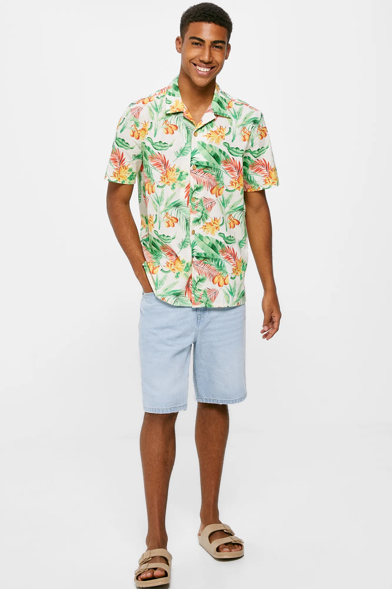 * Camisa Estampada Estampado Fondo Blanco Best