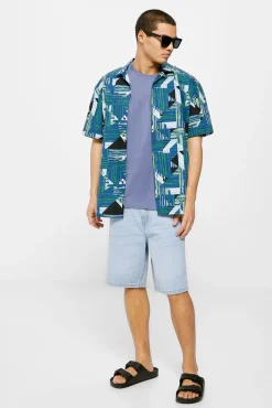 * Camisa Estampada Verde
