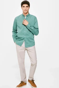 * Camisa Estampada Verde Clearance