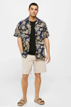 * Camisa Estampada Azul Medio New