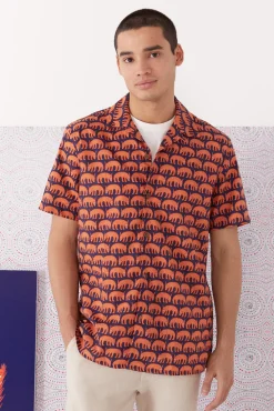 * Camisa Estampada Azul Medio New