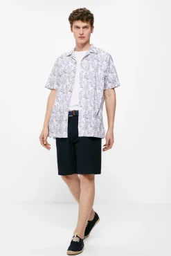 * Camisa Estampada Azul Medio Best