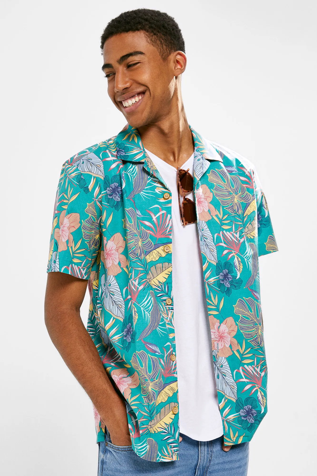 * Camisa Estampada Blanco Best