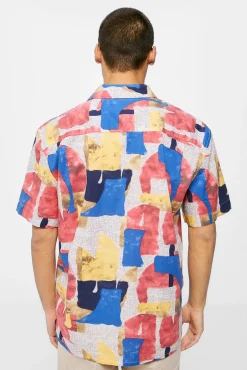 * Camisa Estampada Fucsia Online