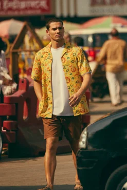 * Camisa Estampada Estampado Amarillo Sale