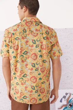 * Camisa Estampada Estampado Amarillo Sale