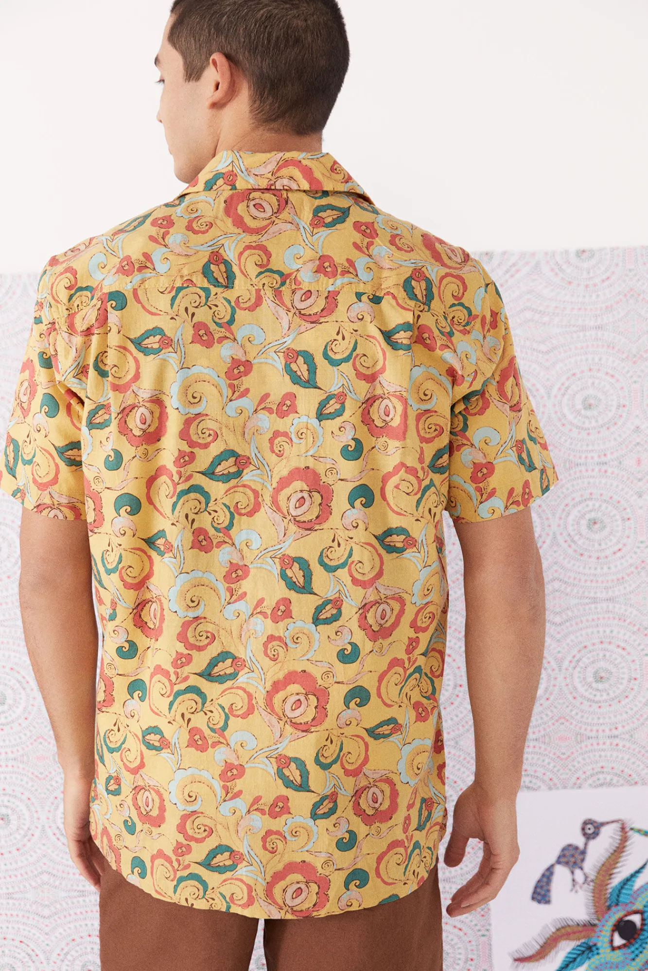 * Camisa Estampada Estampado Amarillo Sale