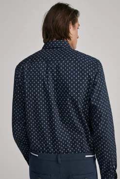 * Camisa Estampada Azul Oscuro Best