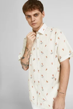 Jack & Jones Camisa Estampada Algodon Blanco Online