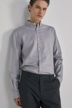 * Camisa Estructura Gris Oscuro Online