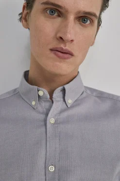 * Camisa Estructura Gris Oscuro Online