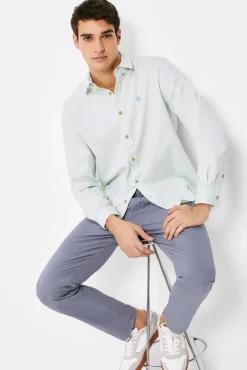 * Camisa Estructura Color Estampado Verde Outlet