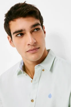 * Camisa Estructura Color Estampado Verde Outlet