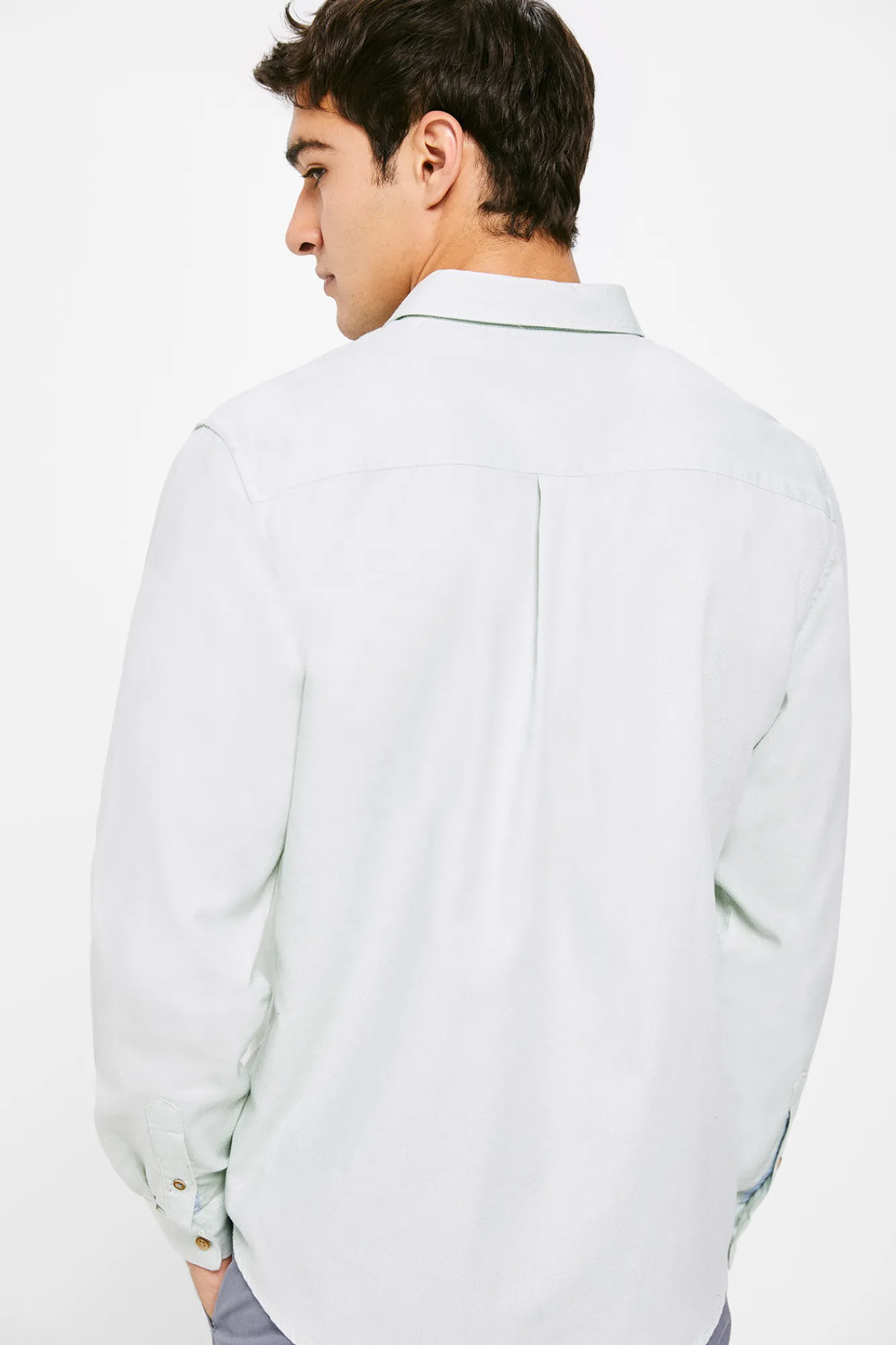 * Camisa Estructura Color Estampado Verde Outlet