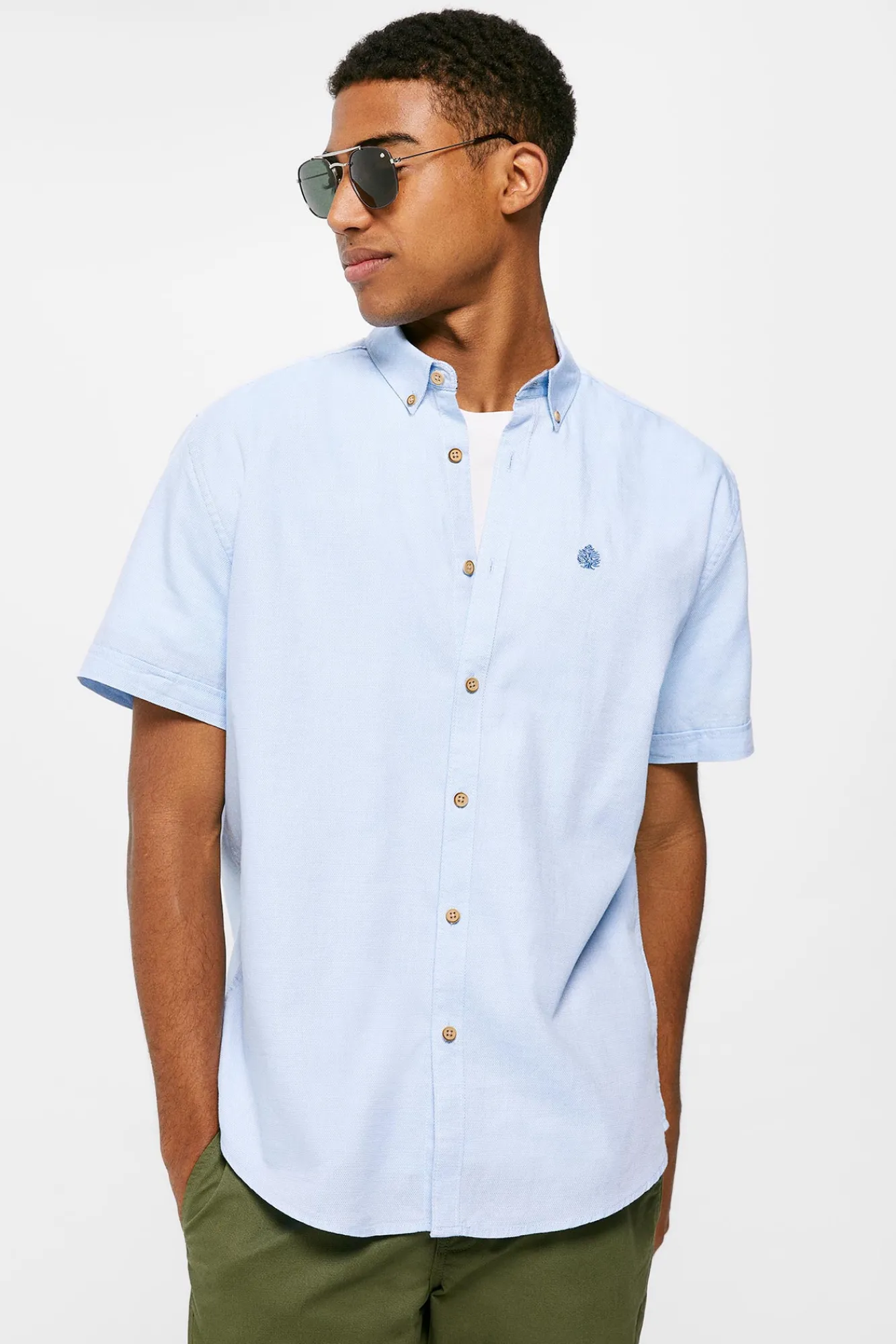 * Camisa Estructura Color Azul Claro Sale