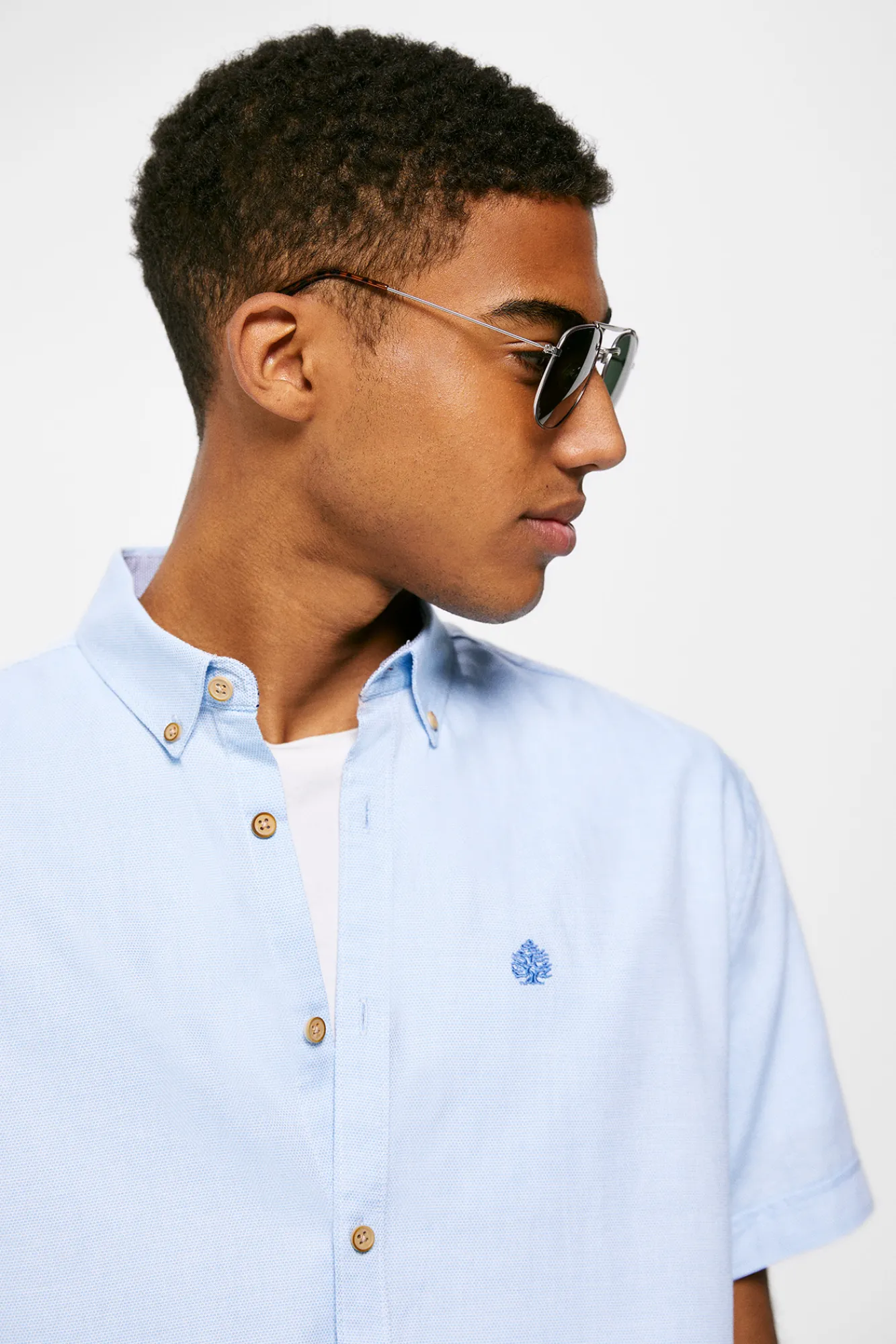* Camisa Estructura Color Azul Claro Sale