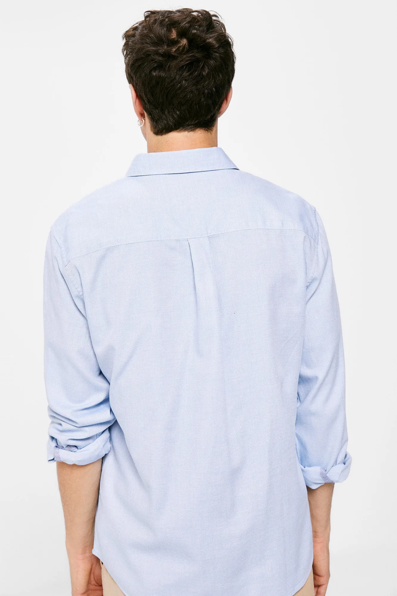 * Camisa Estructura Color Azul Claro Online