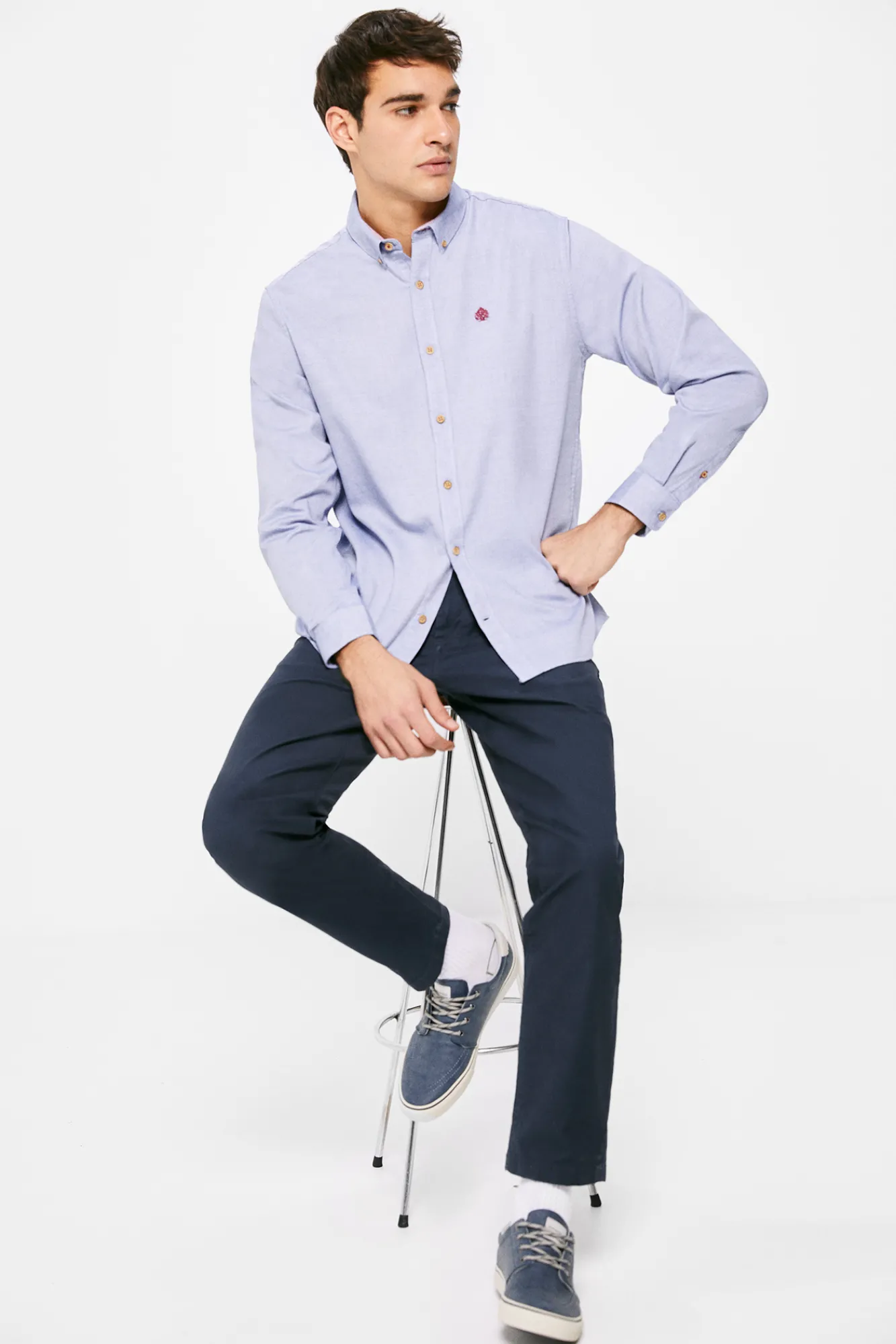 * Camisa Estructura Color Azul Medio Discount
