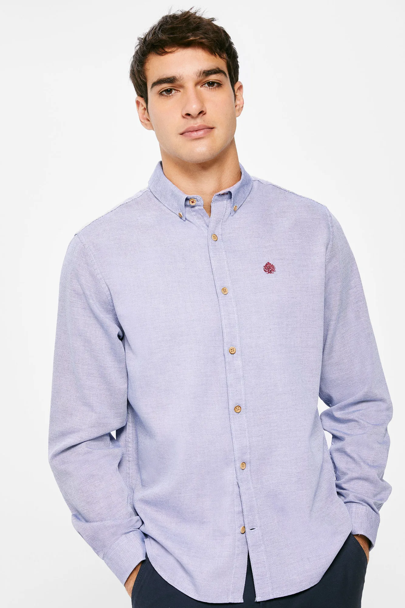 * Camisa Estructura Color Azul Medio Discount