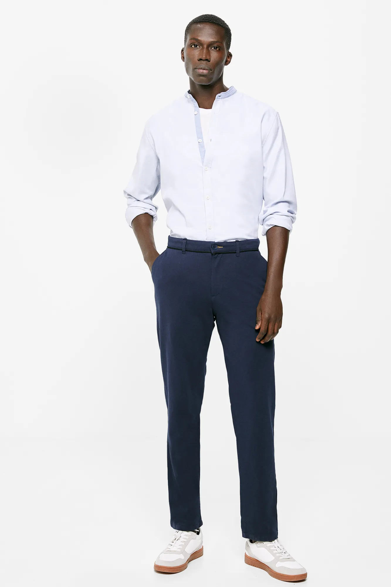 * Camisa Estructura Mao Azul Claro New