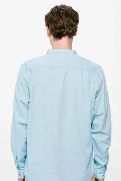 * Camisa Estructura Mao Estampado Turquesa Discount