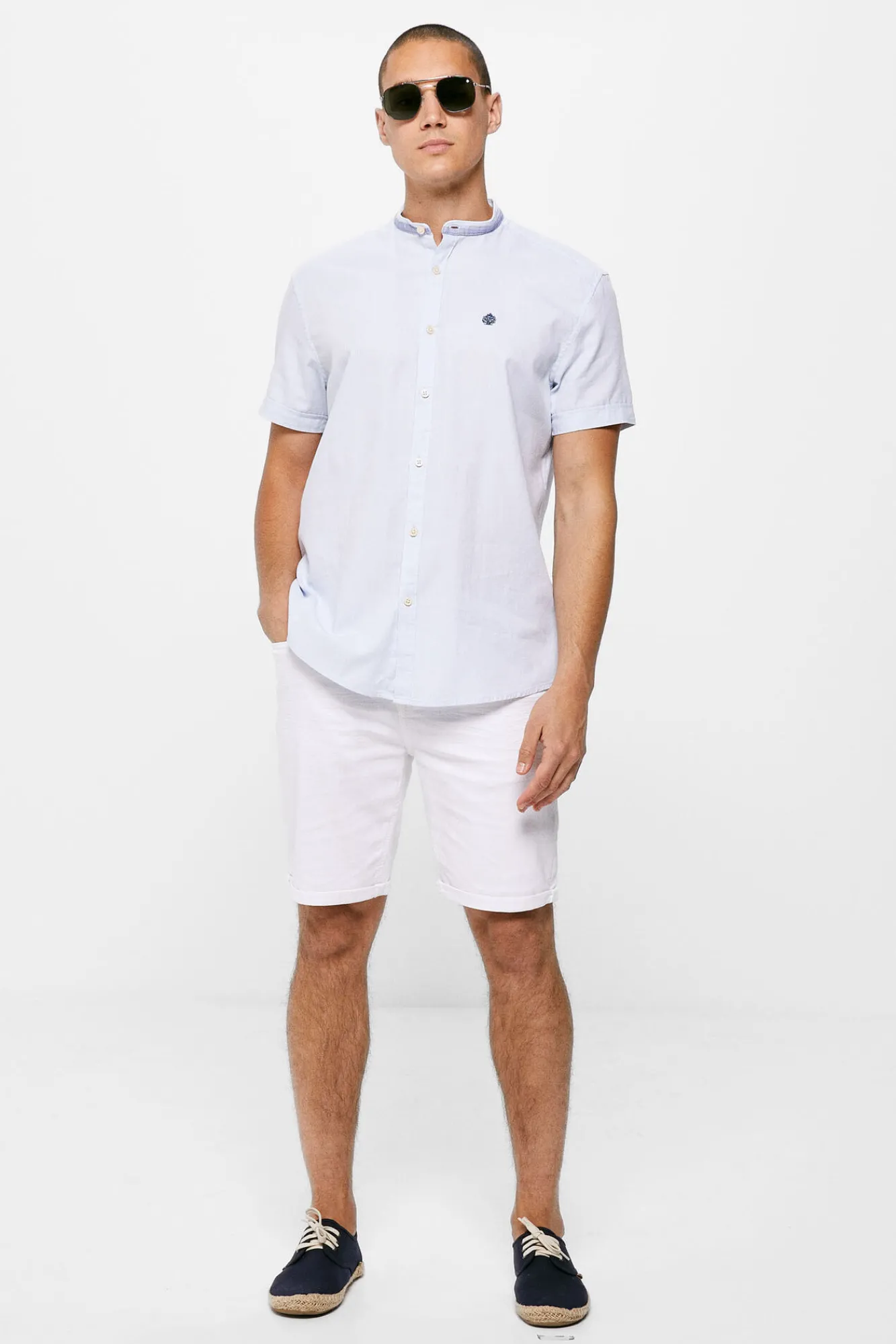 * Camisa Estructura Mao Azul Medio Sale