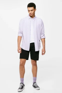 * Camisa Fil- A -Fil Morado Sale