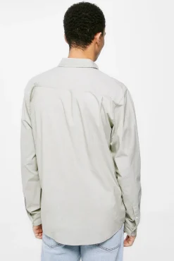 * Camisa Fil- A -Fil Estampado Verde Hot