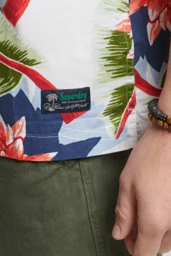 Superdry Camisa Hawaiana De Manga Corta Vintage Blanco Best