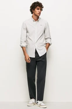 Pepe Jeans Camisa Hombre A Rayas Marfil Outlet