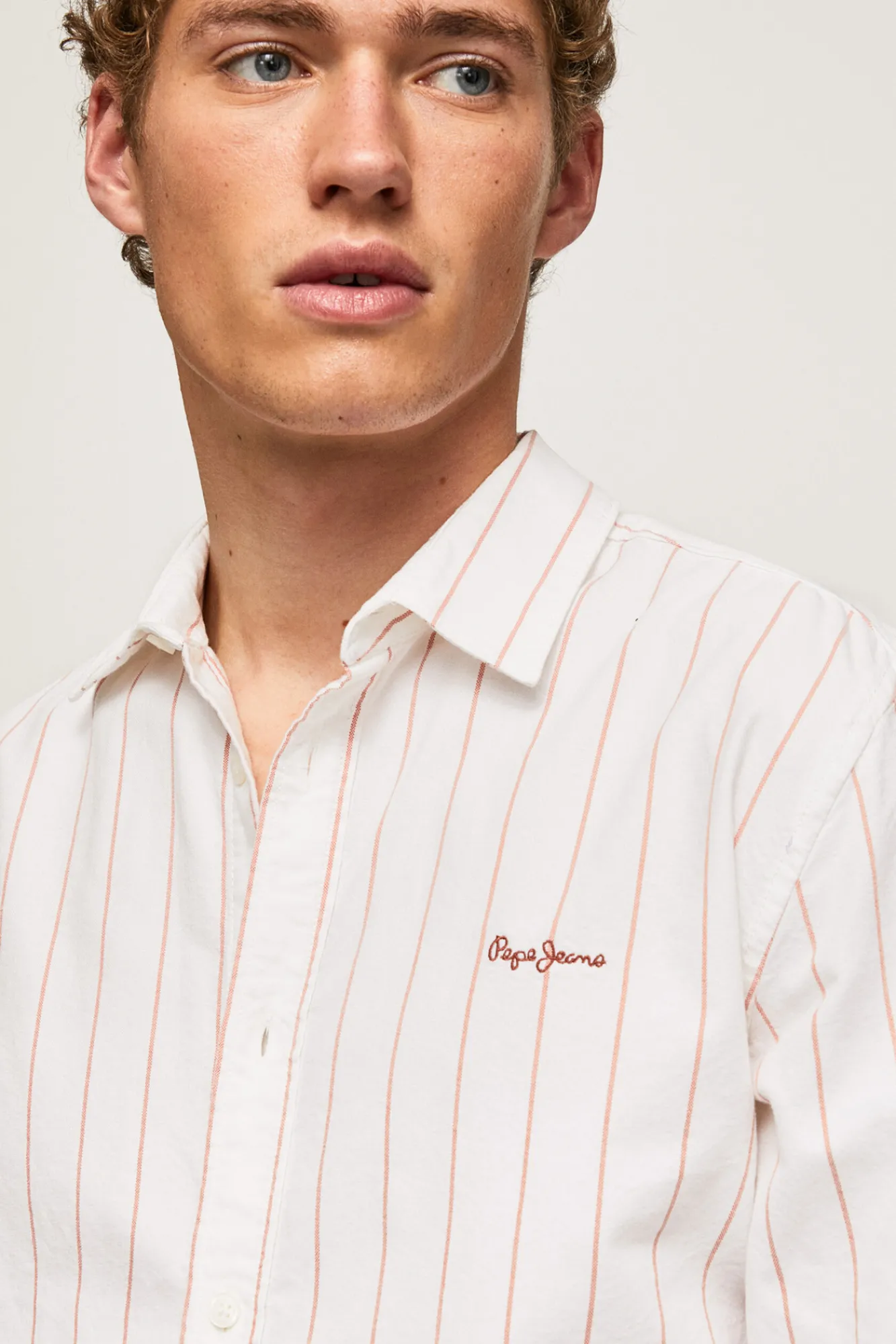 Pepe Jeans Camisa Hombre A Rayas Finas Tipo Oxford. Blanco Online