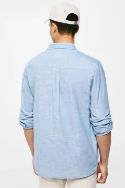 * Camisa Ligera Color Azul Best