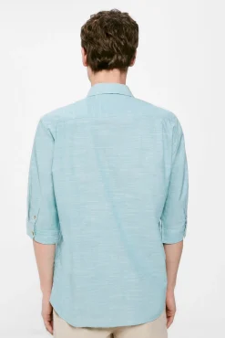 * Camisa Ligera Color Turquesa Online