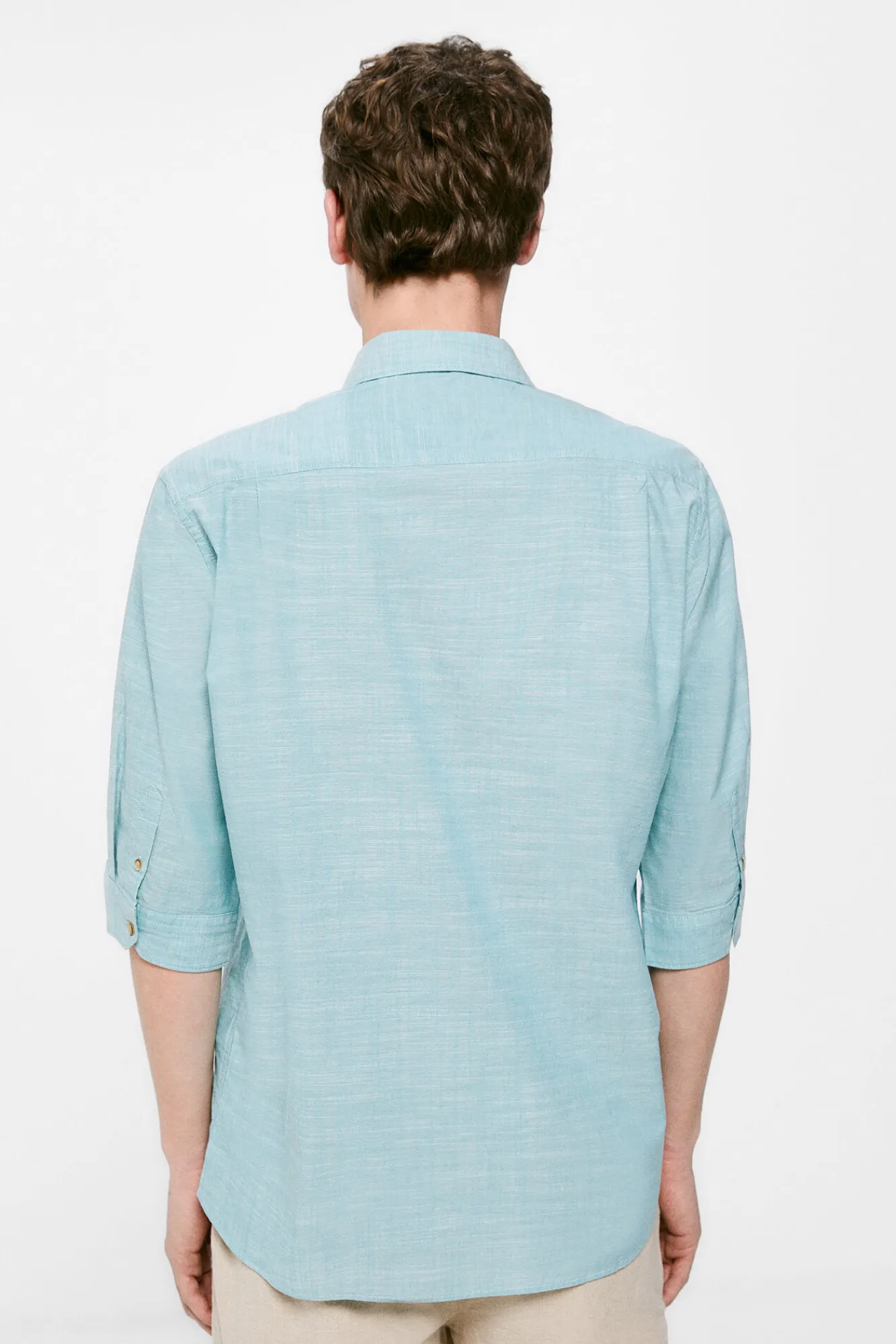 * Camisa Ligera Color Turquesa Online
