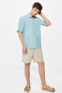 * Camisa Ligera Color Turquesa Online