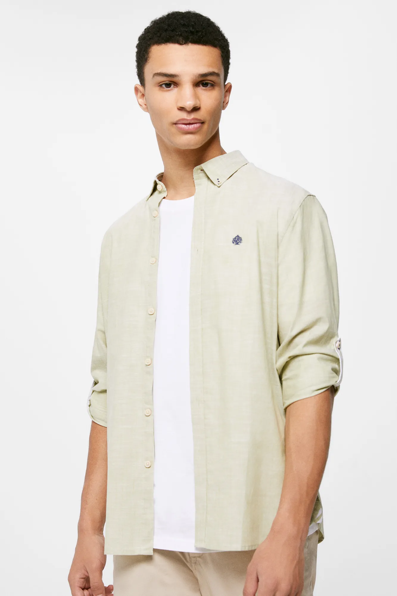 * Camisa Ligera Color Verde Clearance