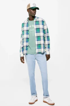 * Camisa Ligera Cuadros Marron Online