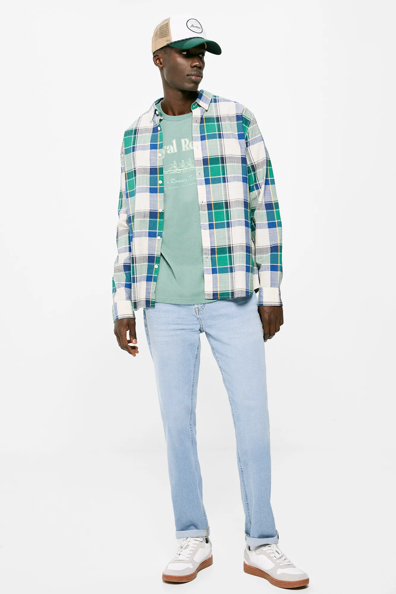 * Camisa Ligera Cuadros Marron Online