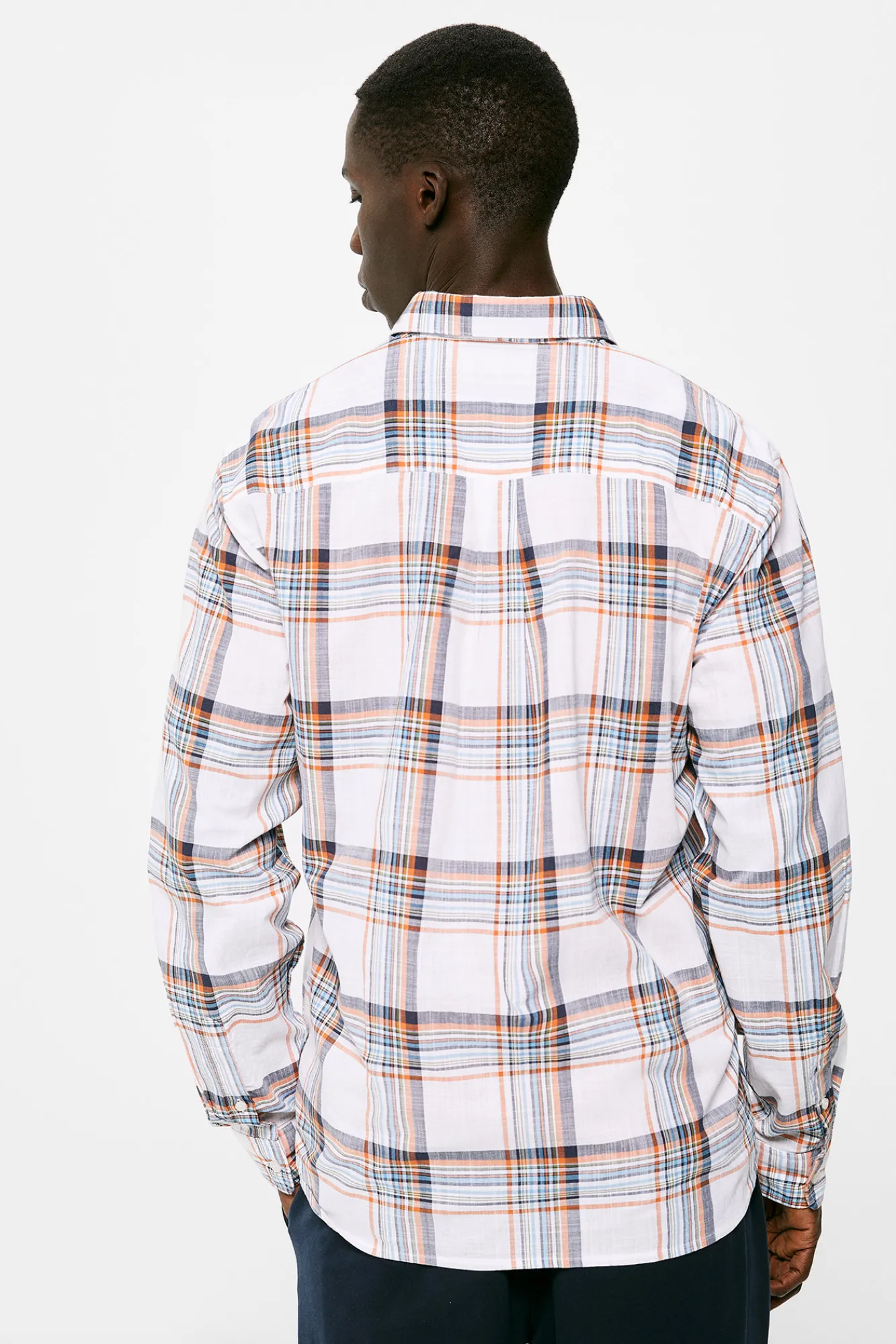 * Camisa Ligera Cuadros Blanco Hot