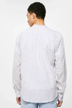 * Camisa Ligera Rayas Azul Medio Outlet